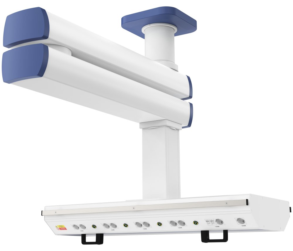 Потолочная медицинская консоль CADUCEUS C2-A двухплечевая