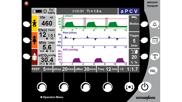 Транспортный аппарат ИВЛ WEINMANN MEDUMAT Transport