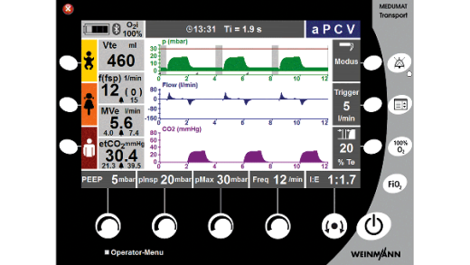 Транспортный аппарат ИВЛ WEINMANN MEDUMAT Transport