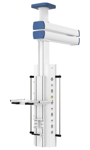 Потолочная медицинская консоль CADUCEUS C2-VE двухплечевая